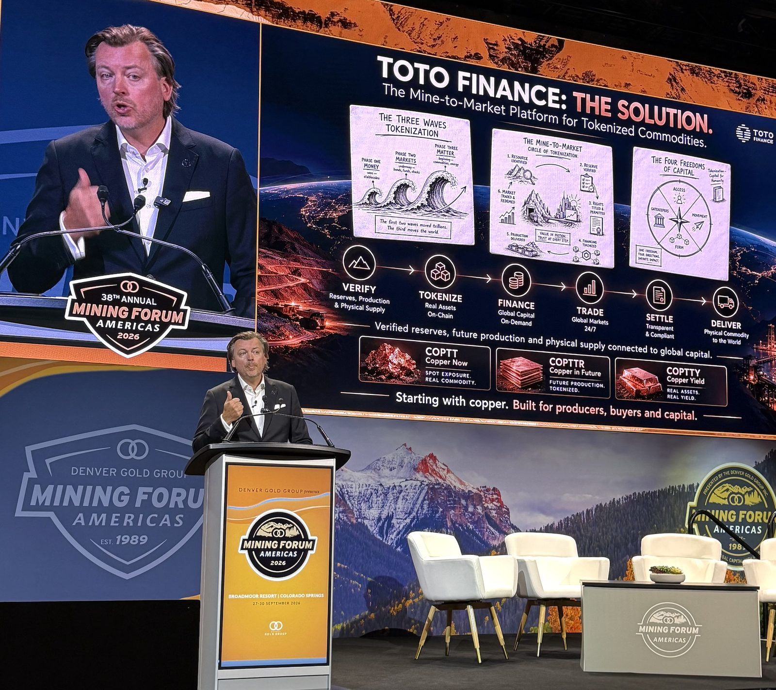 Monty Metzger presenting Copper Now (COPTT), Copper in Future (COPTTR) and Copper Yield (COPTTY) at Mining Forum Americas 2026
