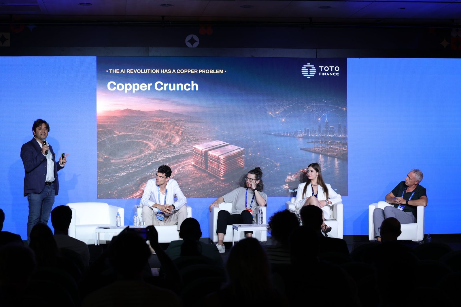 Steven Gaertner presenting the Copper Crunch slide: the AI revolution has a copper problem, at EBC 2026